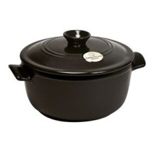 Alternative view of EMILE HENRY Керамична тенджера с капак "ROUND STEWPOT" -  2,5 л - Ø 22,5 см - цвят черен