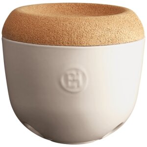 Alternative view of EMILE HENRY Керамичен канистер за чесън с капак "GARLIC POT" - Ø 14,5 см - цвят екрю