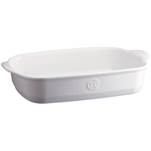 EMILE HENRY Керамична провоъгълна форма за печене "RECTANGULAR OVEN DISH"- 36,5 х 23,5 см - цвят бял