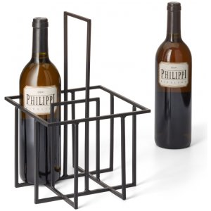 PHILIPPI Метална кошница / стойка за вино “CUBO“ - черна