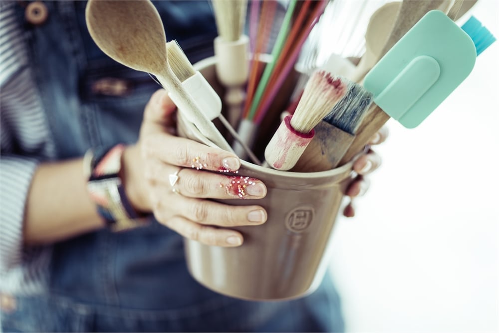 EMILE HENRY Керамичен съд за прибори UTENSIL POT - цвят екрю - Image 6