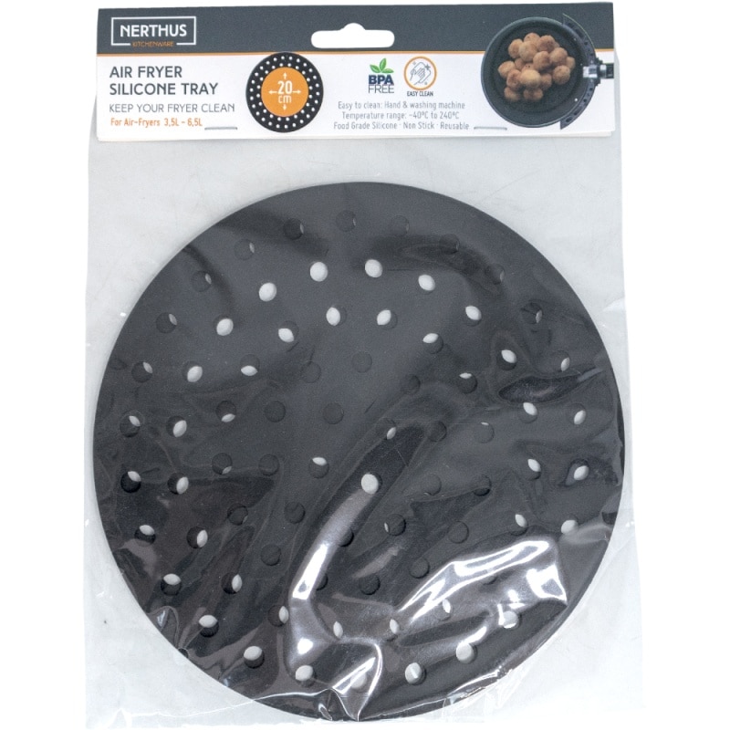 Nerthus Перфорирана кръгла силиконова подложка за AIR FRYER - Image 3